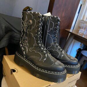 Dr Martens - Jadon High GA - Black Wanama Americana - Brand New